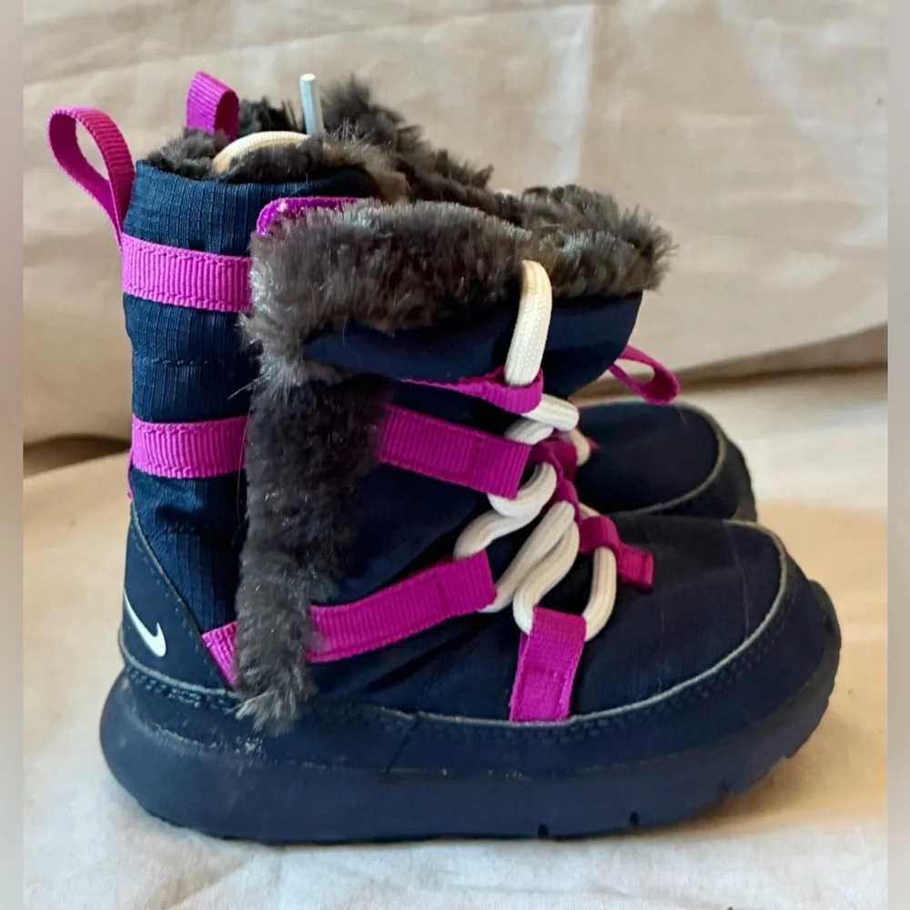 Nike child size 5C blue\purple boots
